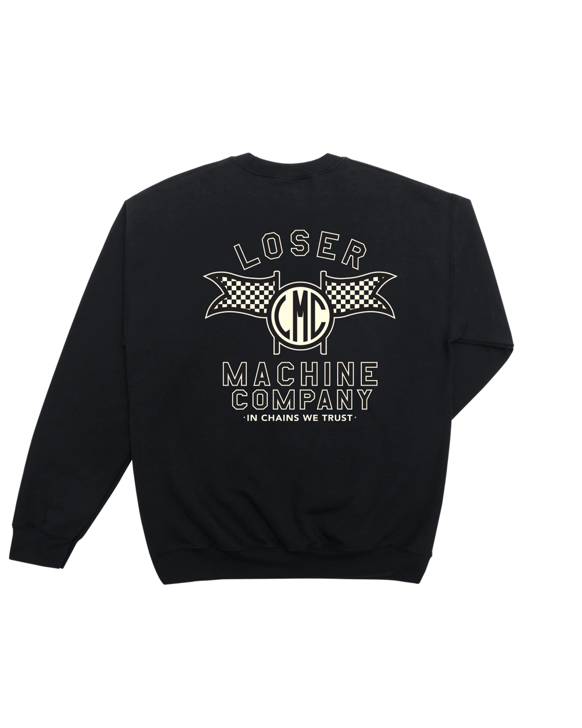 loser-machine-speedway-crewneck-black