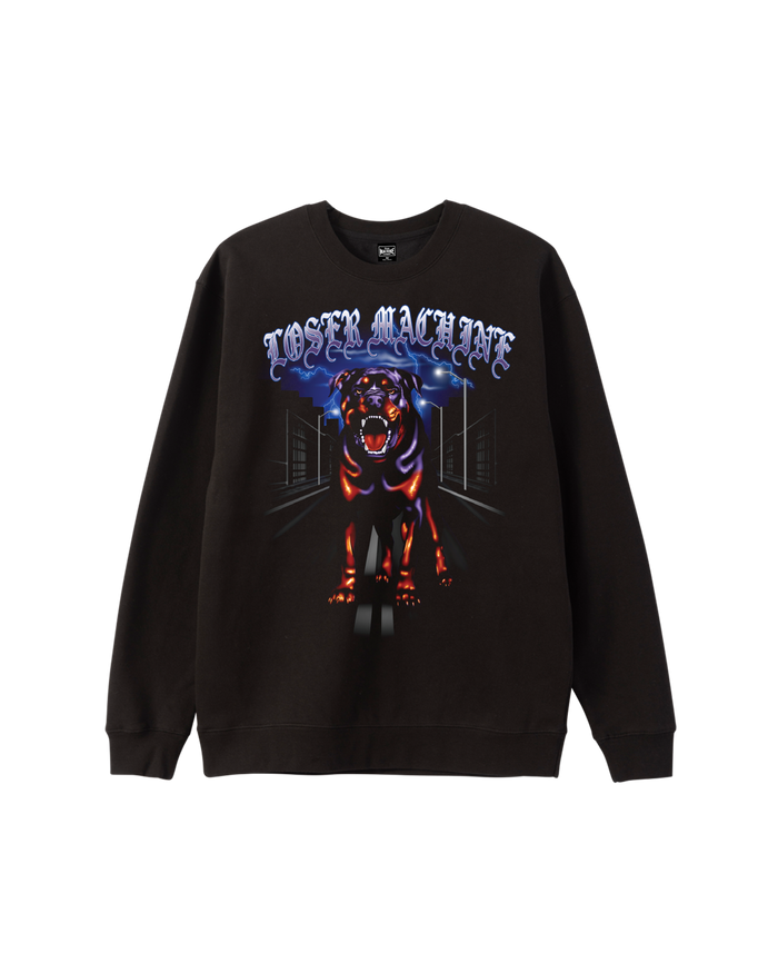 loser-machine-rottweiler-crewneck-black