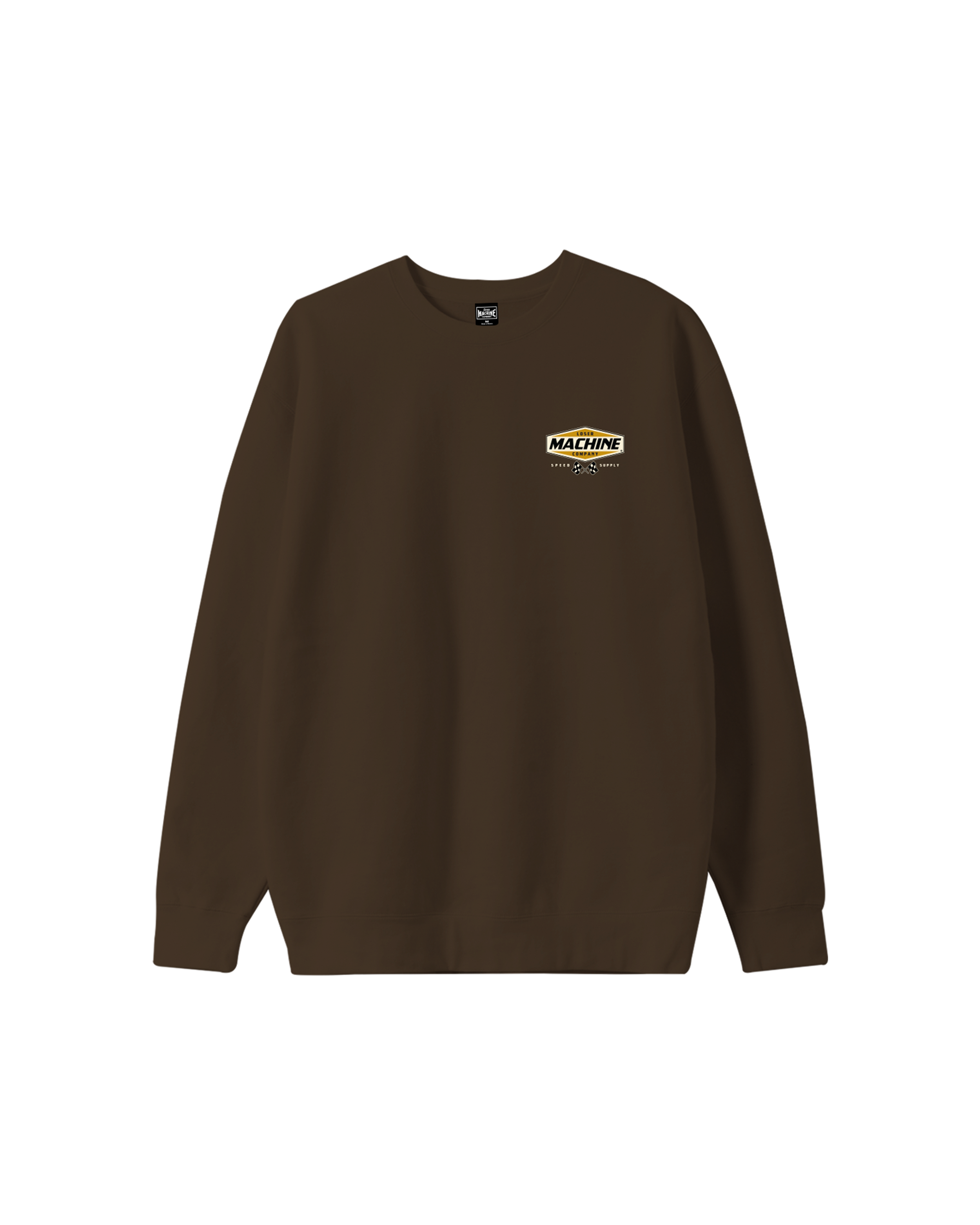 loser-machine-overdrive-ii-crewneck-brown (zoomed)