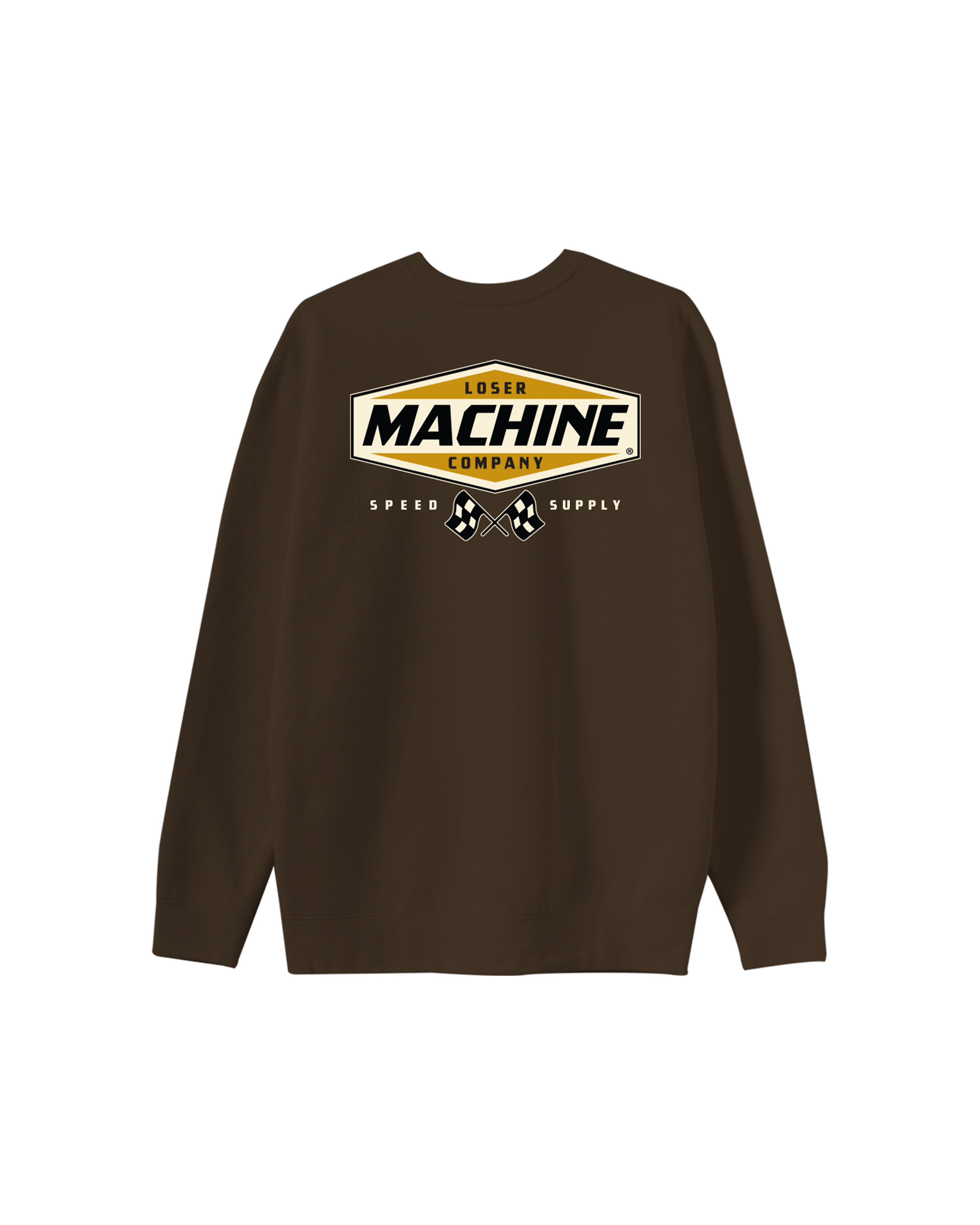 loser-machine-overdrive-ii-crewneck-brown (zoomed)