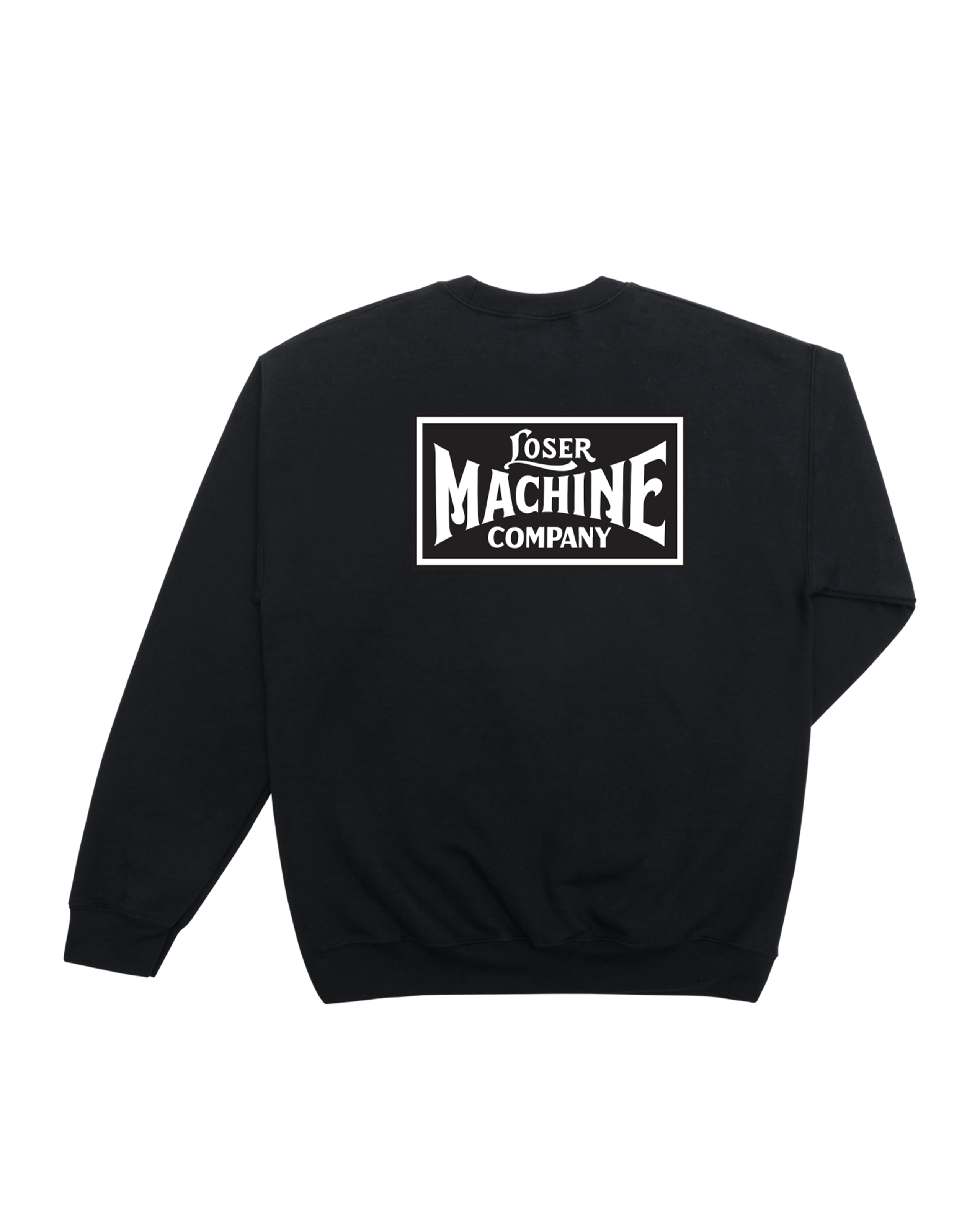 loser machine new og crewneck black (zoomed)