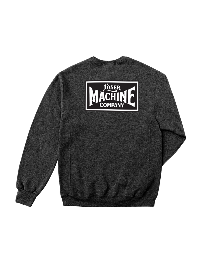 loser machine new og crewneck heather black