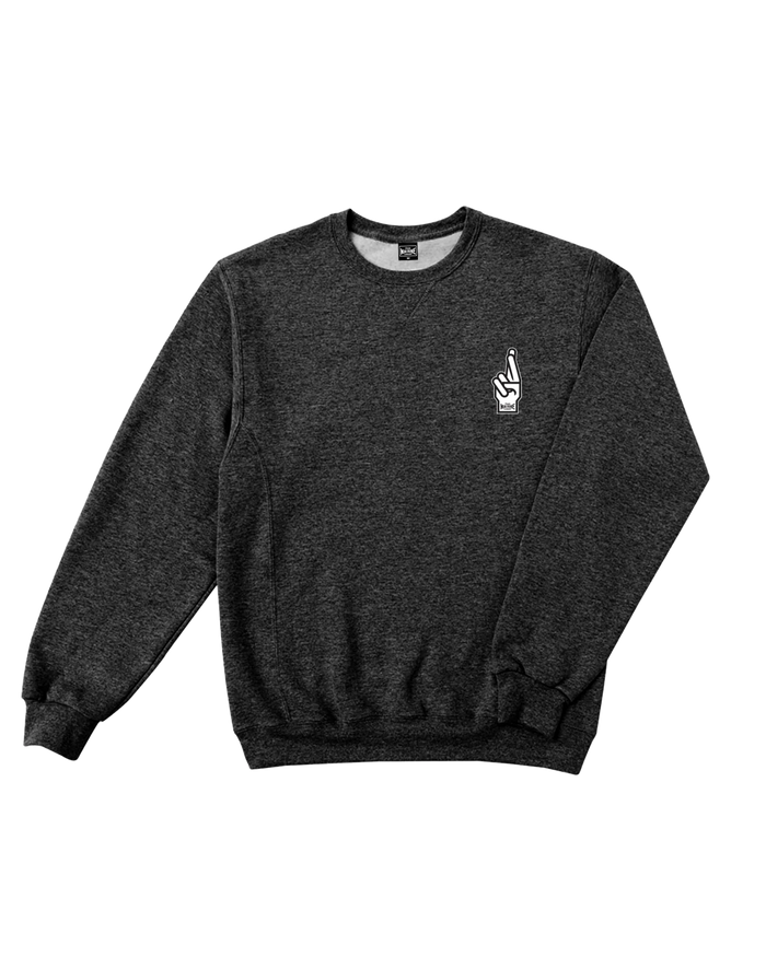 loser machine new og crewneck heather black