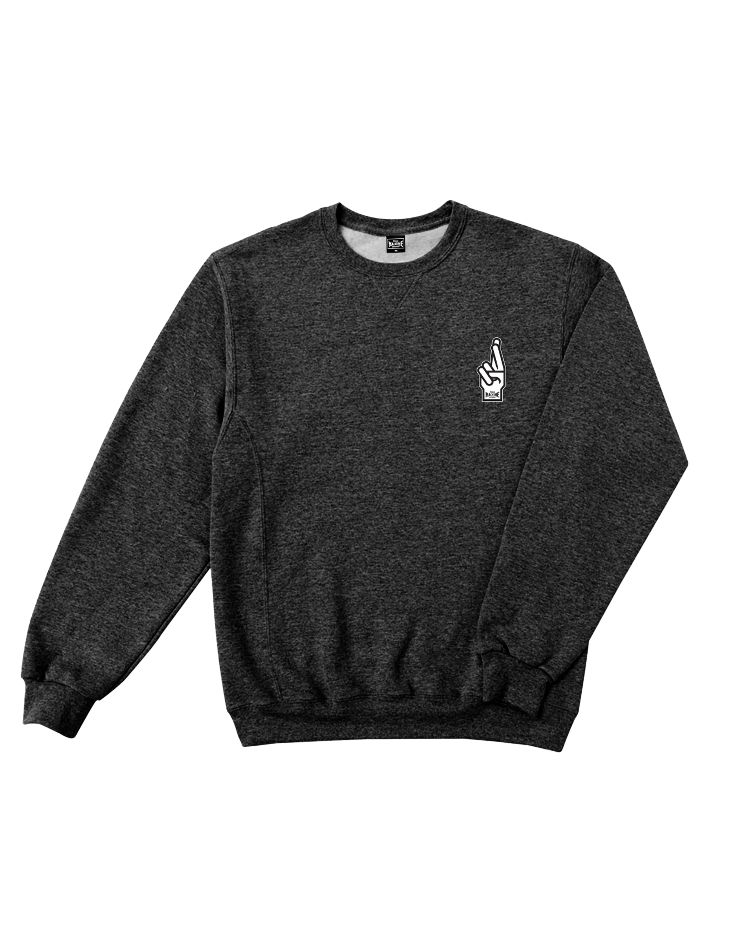 loser machine new og crewneck heather black (zoomed)