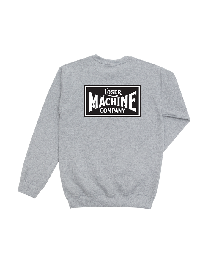 loser machine new og crewneck heather grey