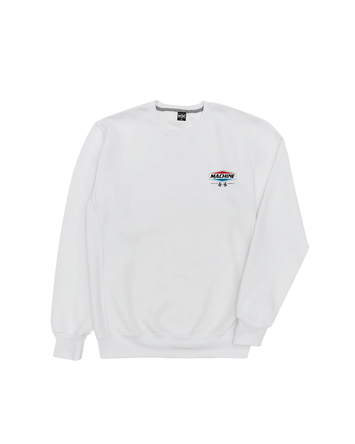 loser machine overdrive crewneck white