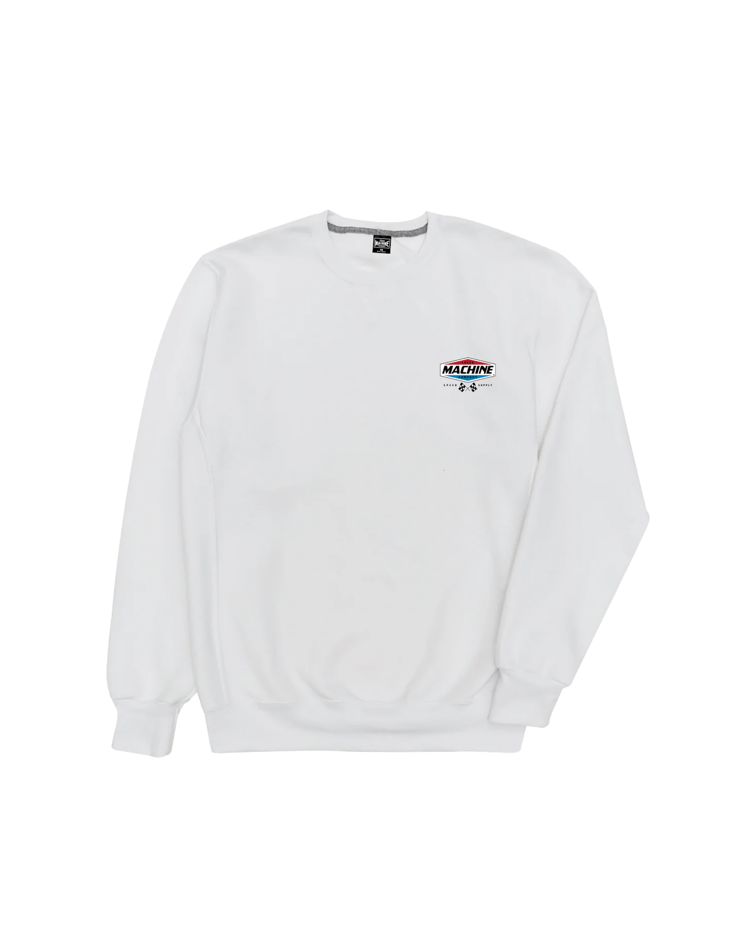 loser machine overdrive crewneck white (zoomed)