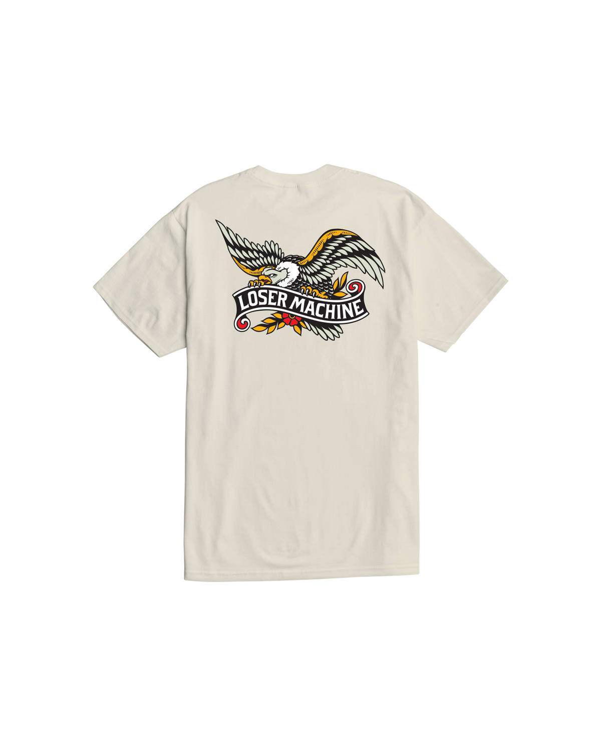 loser machine glory bound stock t-shirt cream
