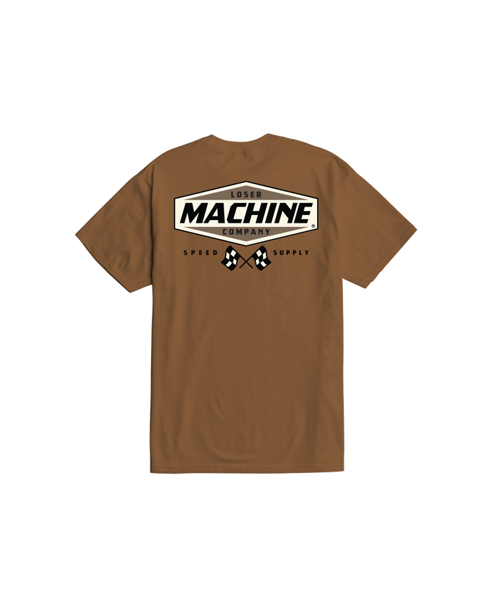 loser machine overdrive stock t-shirt brown sugar