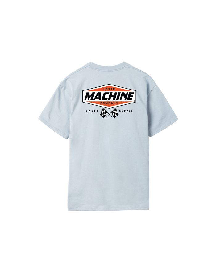 loser machine overdrive stock t-shirt lt blue