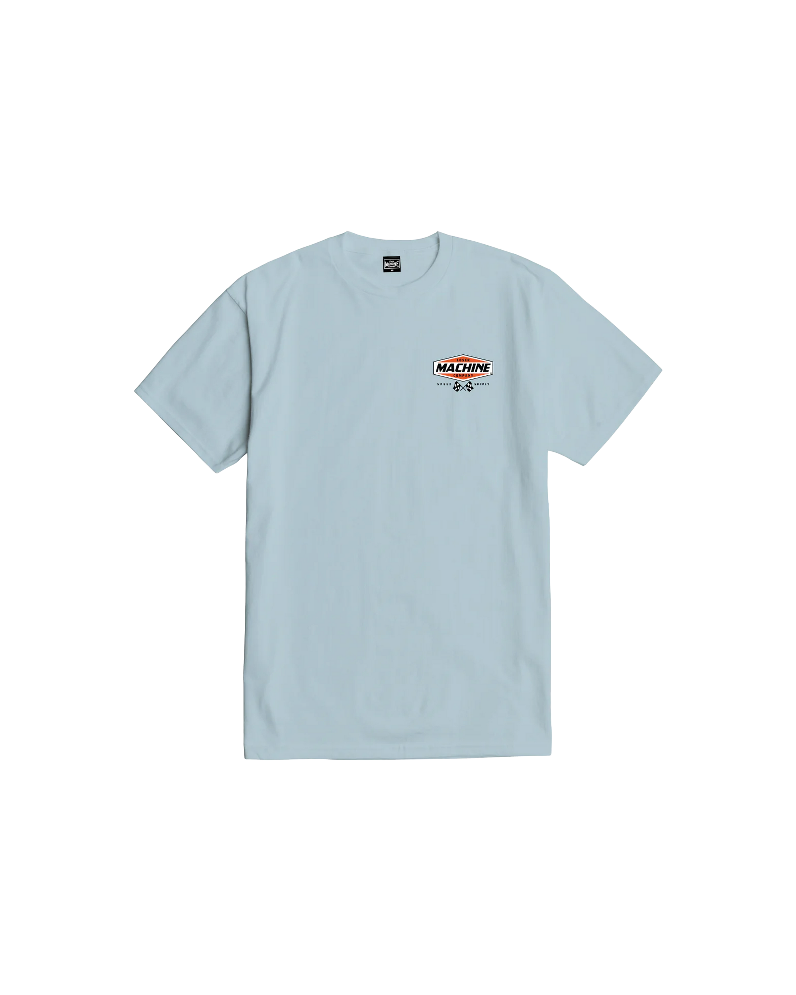 loser machine overdrive stock t-shirt lt blue (zoomed)
