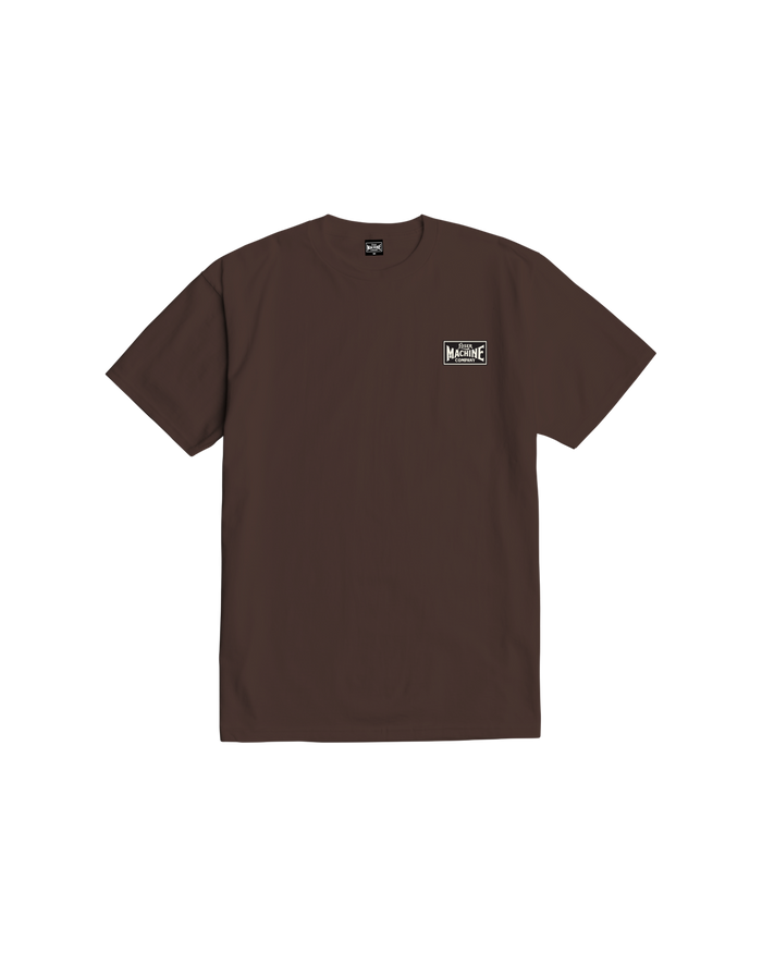 loser-machine-good-luck-fingers-stock-t-shirt-java-brown