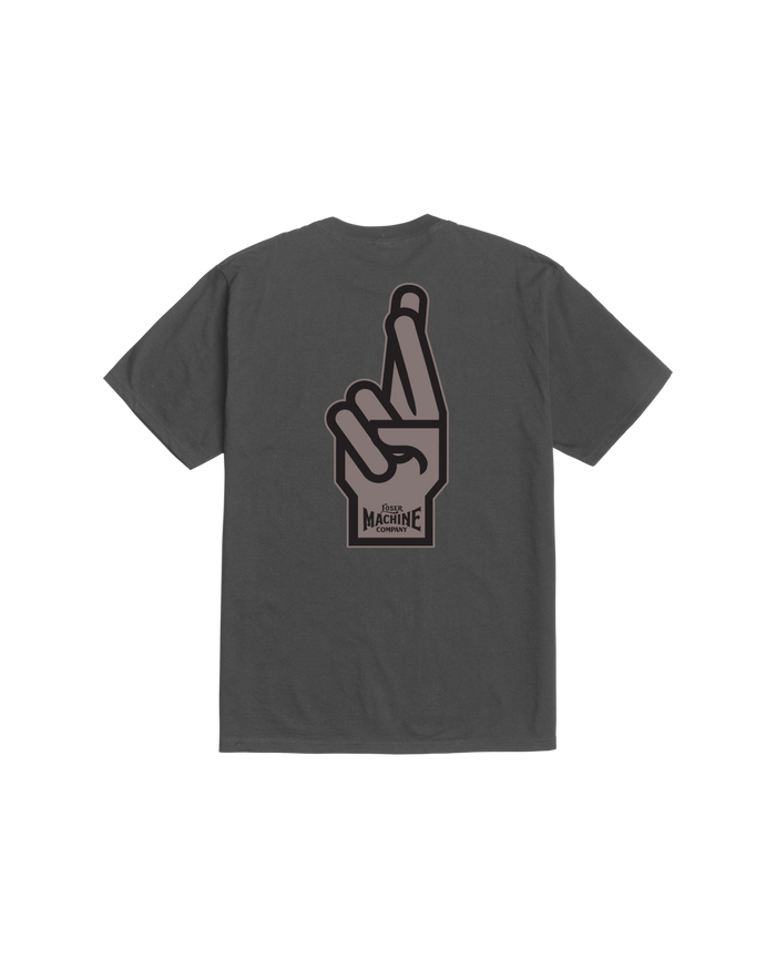 loser-machine-good-luck-fingers-stock-t-shirt-vintage-black