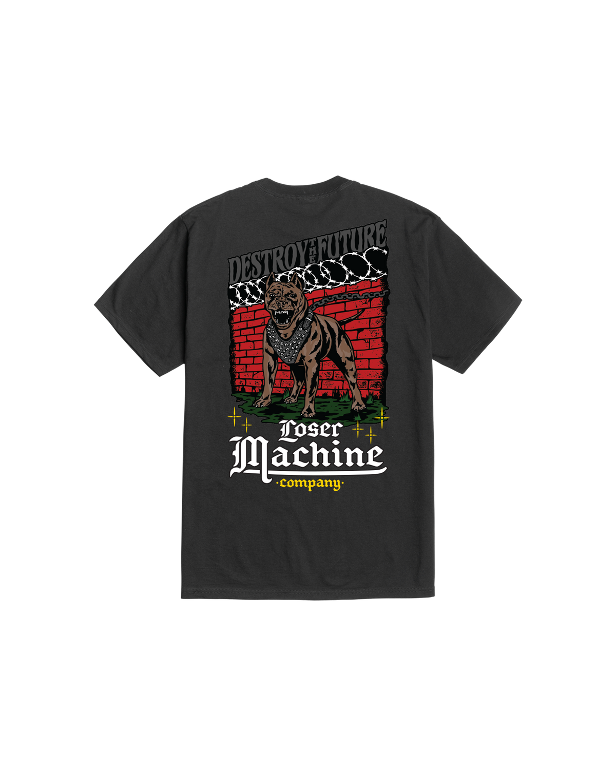loser-machine-guard-dog-stock-t-shirt-black