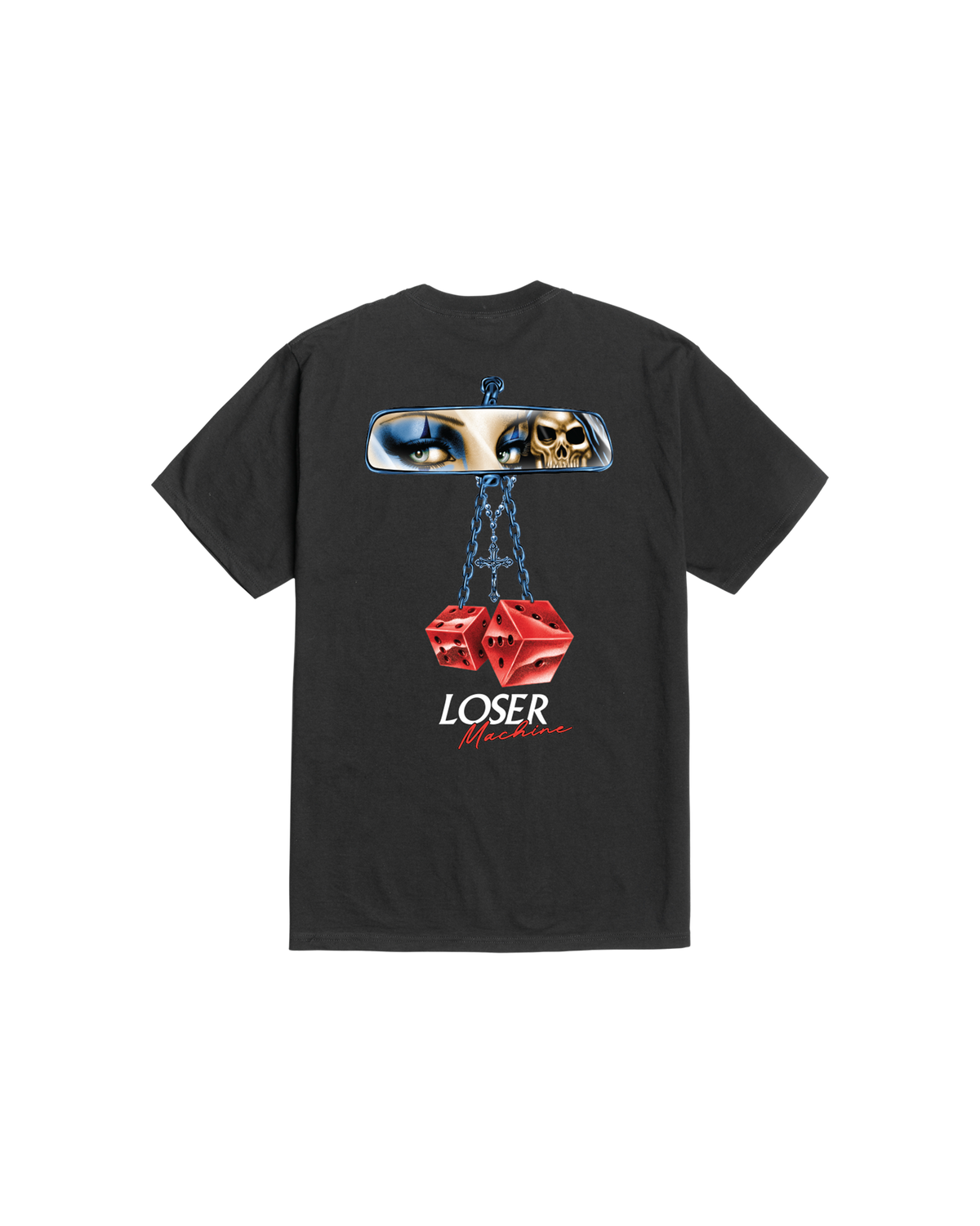 loser-machine-rear-view-stock-t-shirt-black