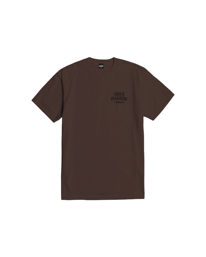 loser-machine-sinners-stock-t-shirt-java-brown