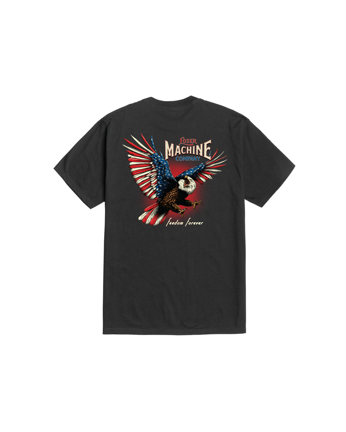 loser-machine-free-flyer-stock-t-shirt-black