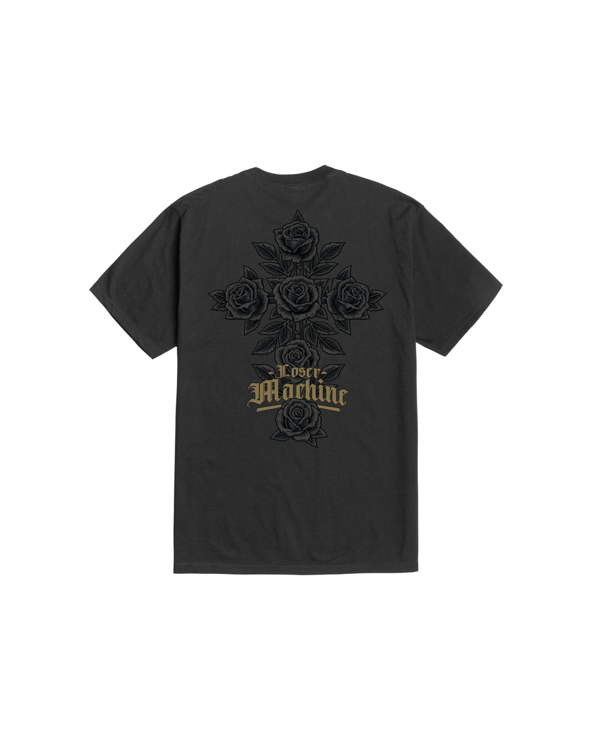 loser-machine-rose-bush-stock-t-shirt-black