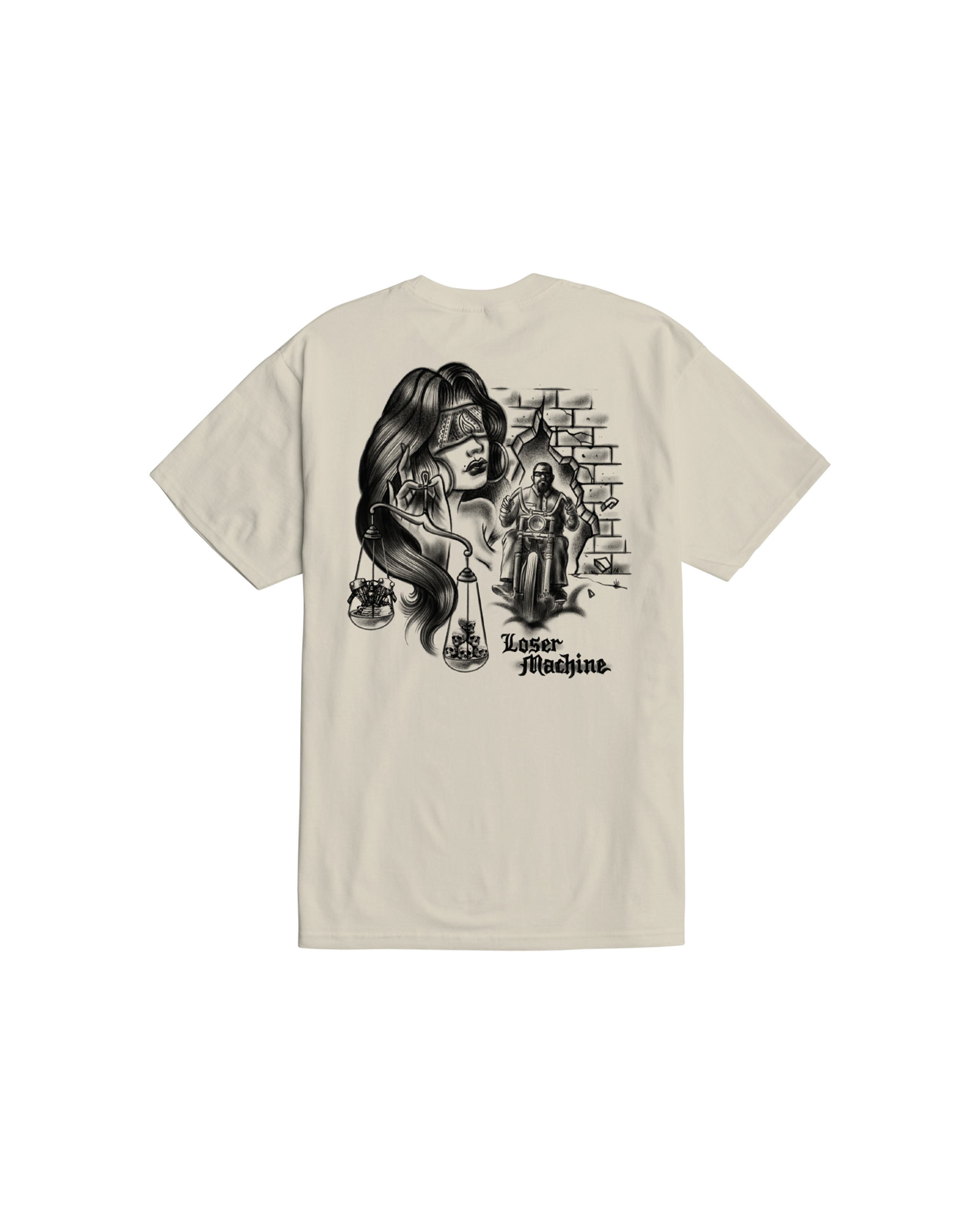 BLIND JUSTICE STOCK T-SHIRT (zoomed)