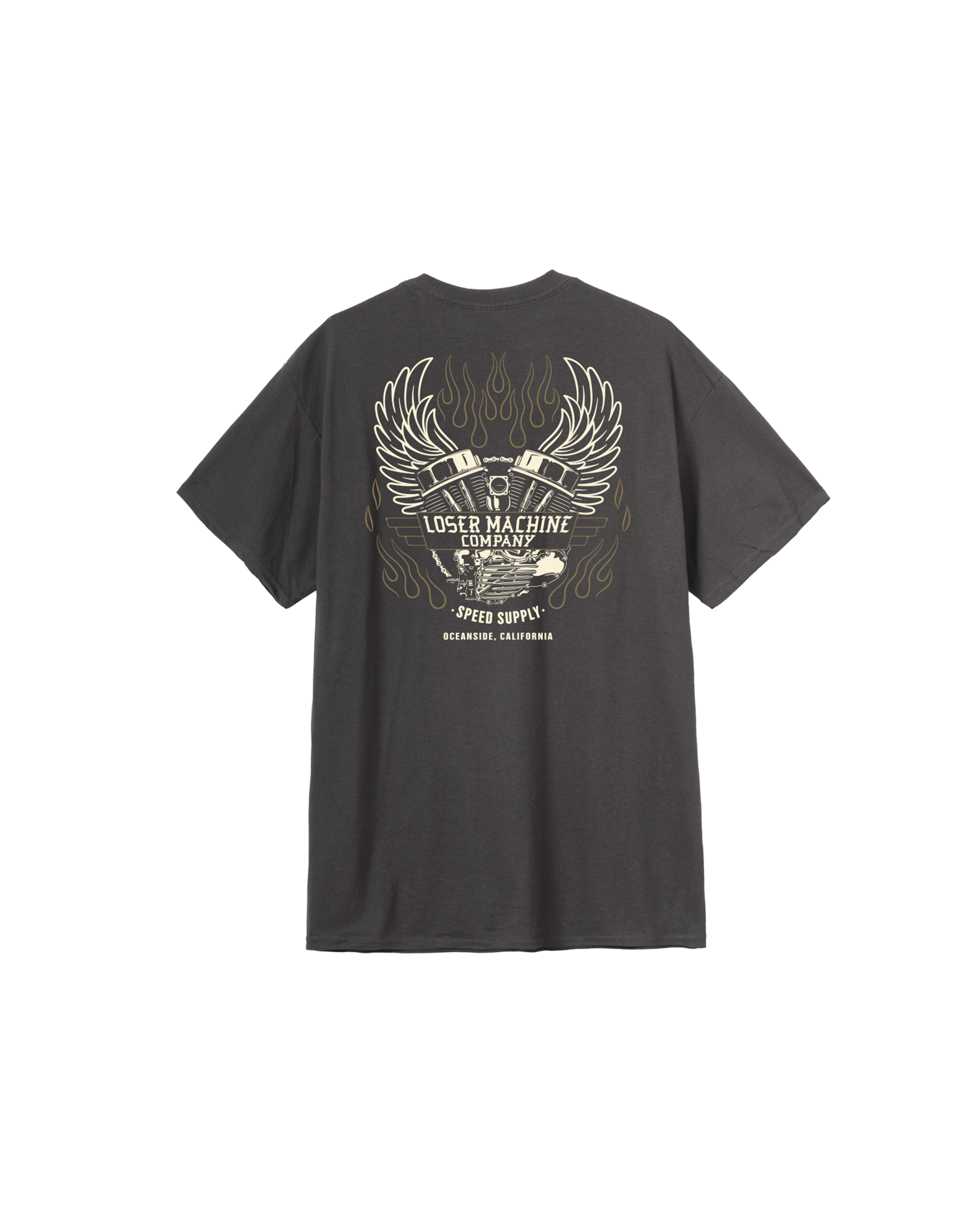 loser-machine-fly-wheel-stock-pocket-t-shirt-charcoal (zoomed)