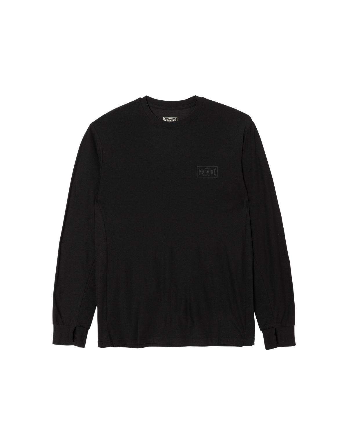 loser machine too hard ls knit black
