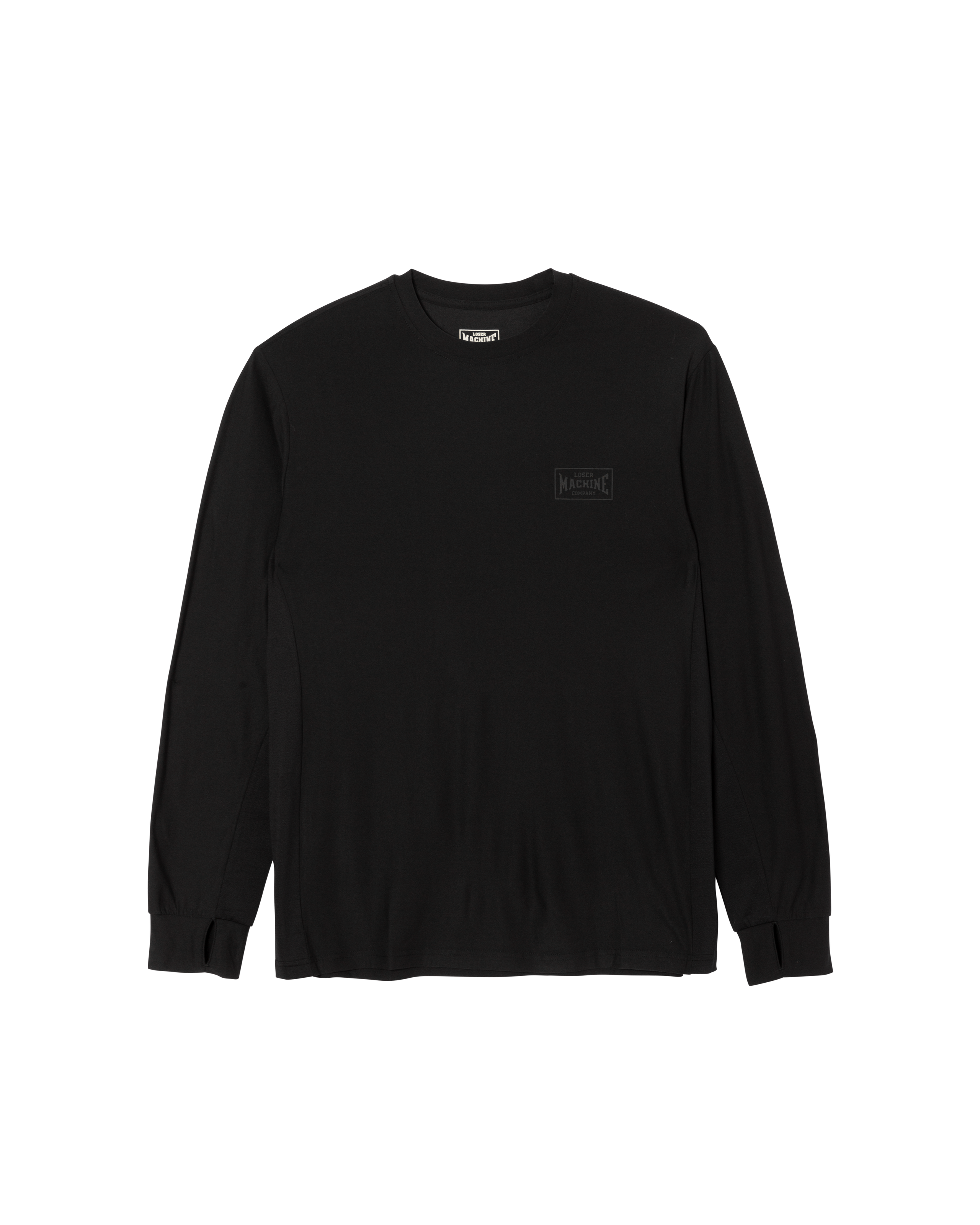 loser machine too hard ls knit black