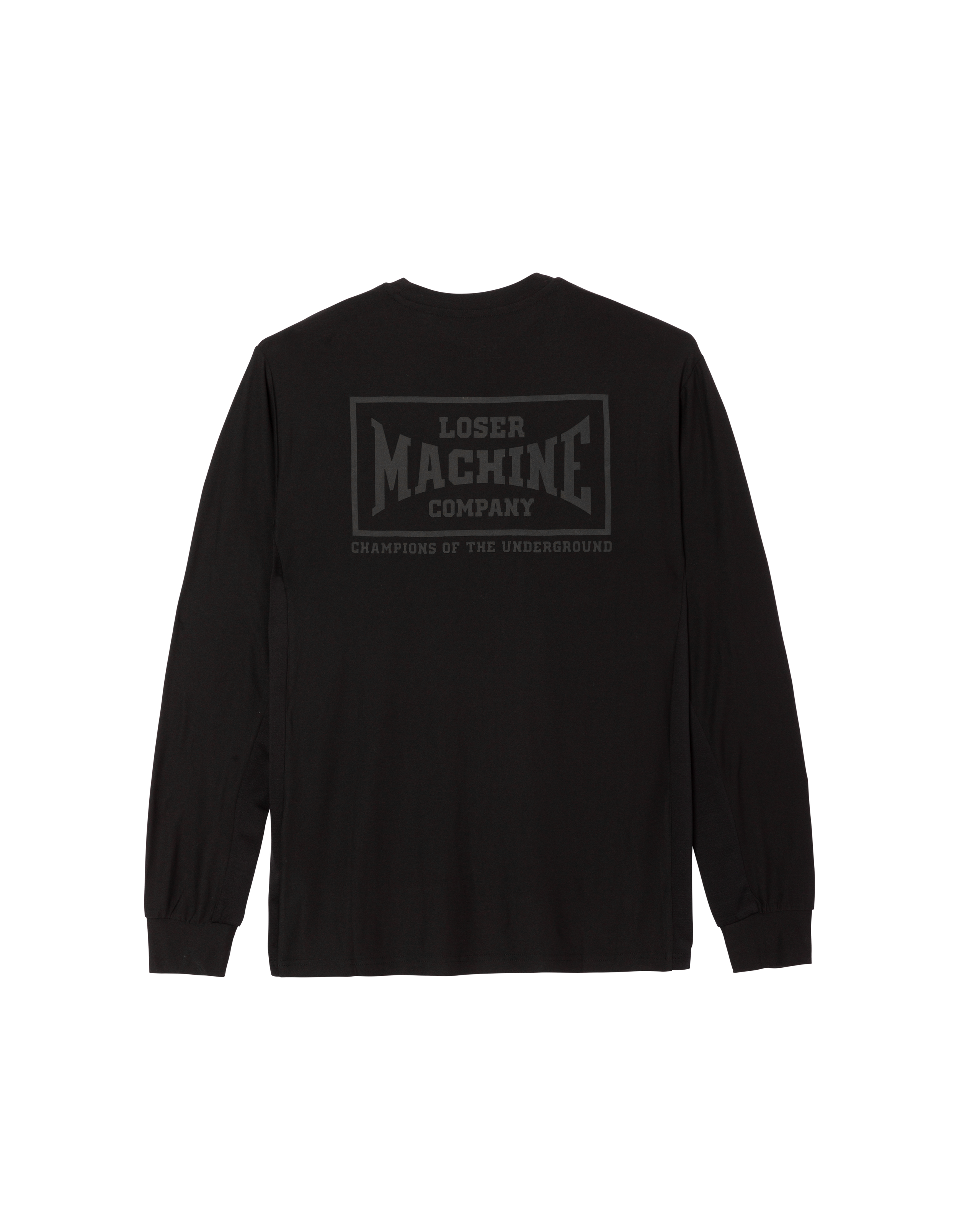 loser machine too hard ls knit black
