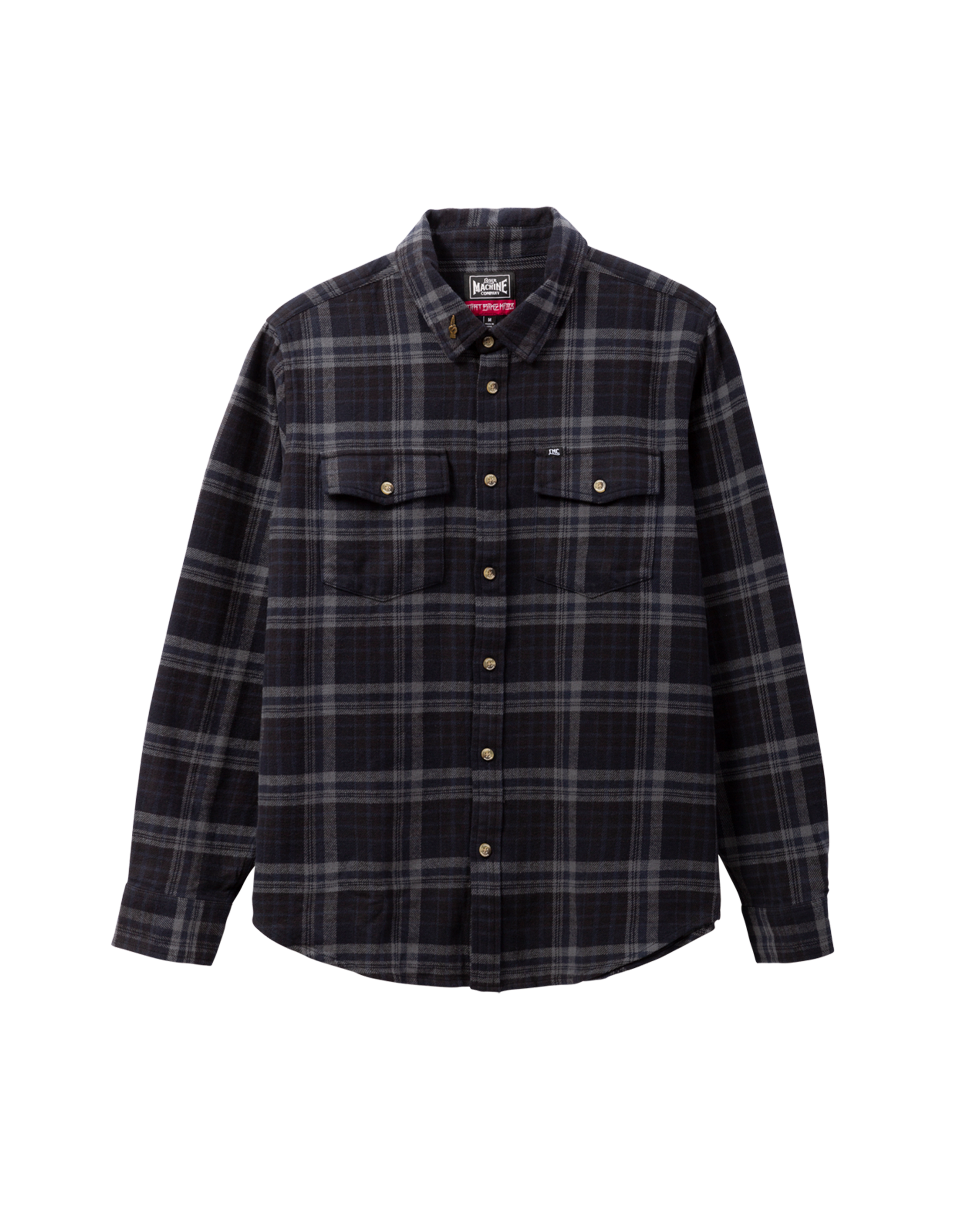 loser-machine-step-up-flannel-shirt-black-navy (zoomed)