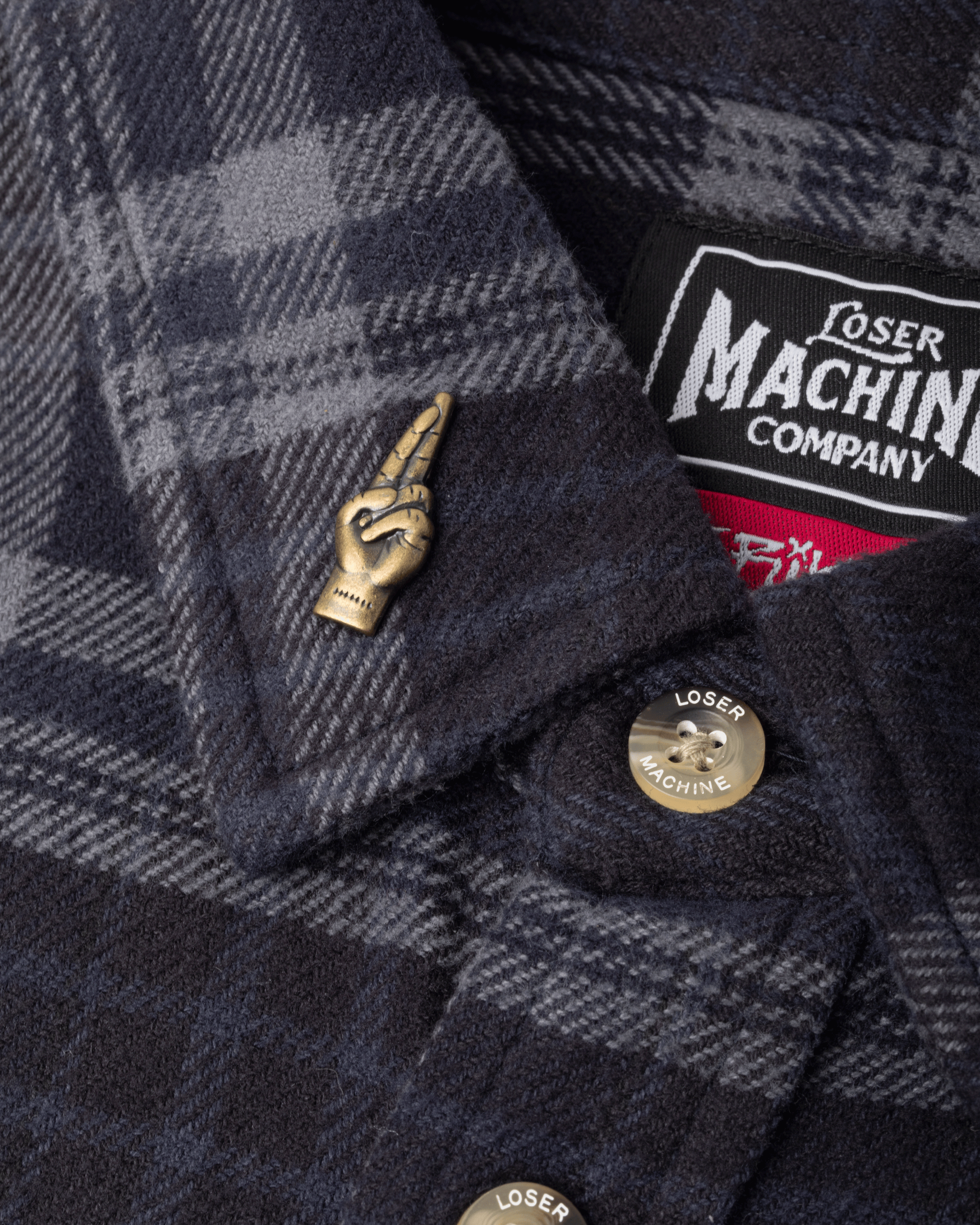 loser-machine-step-up-flannel-shirt-black-navy (zoomed)