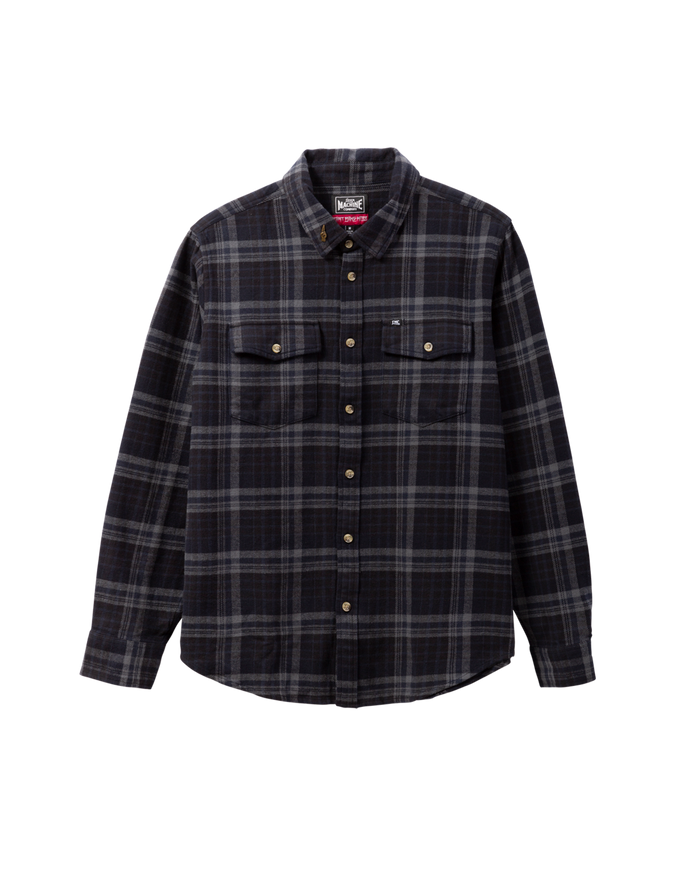 loser-machine-step-up-flannel-woprint-shirt-black-navy