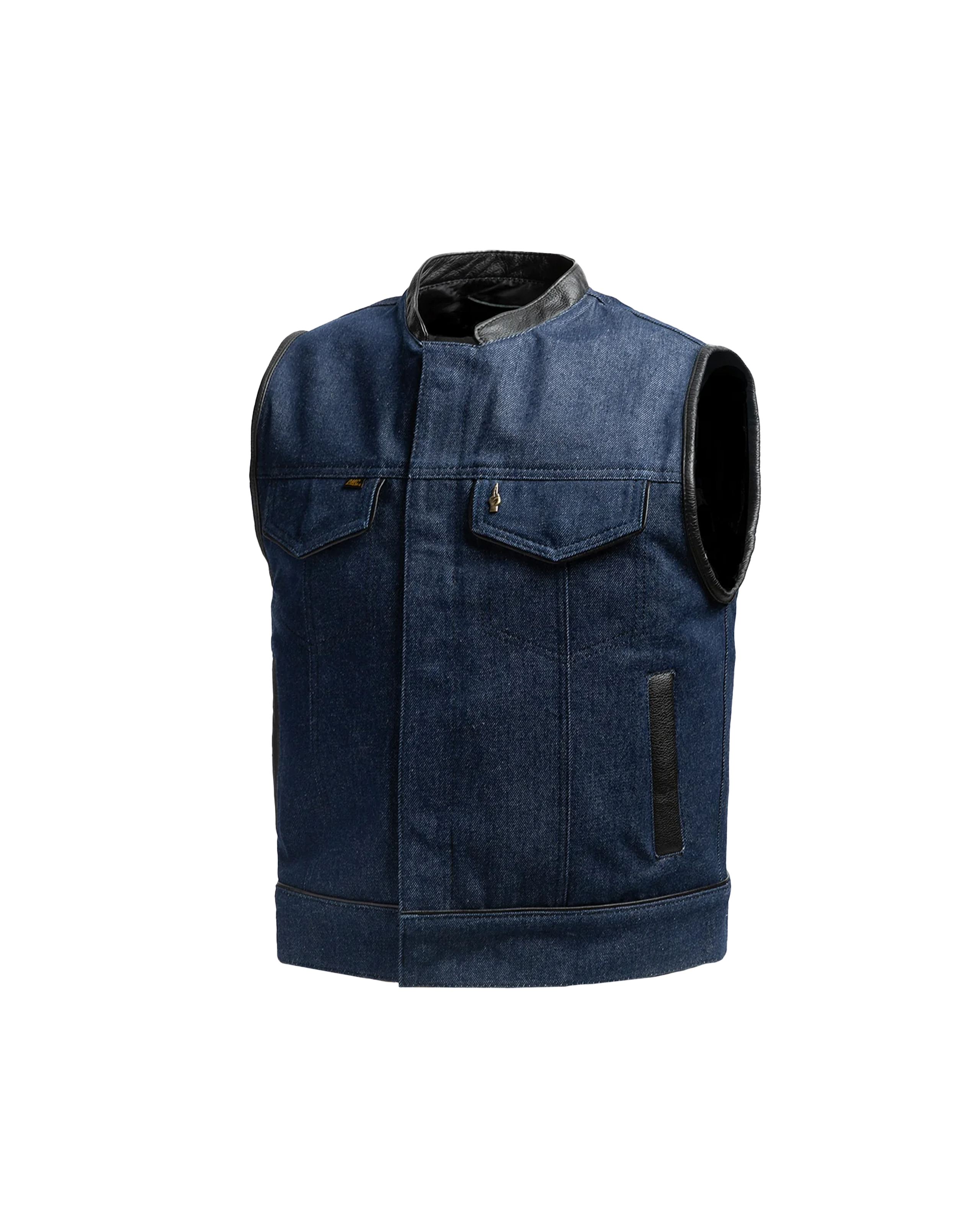 loser machine lmc x espinozas denim vest blue black (zoomed)