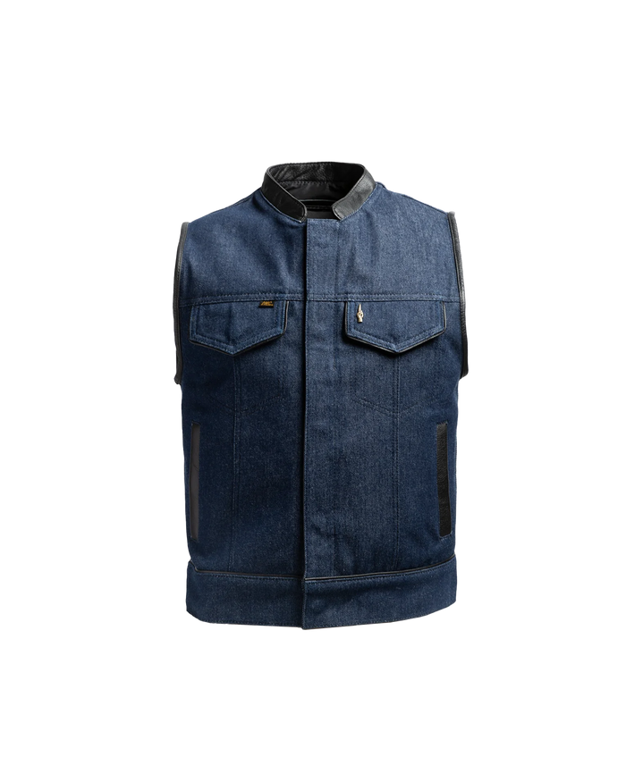 loser machine lmc x espinozas denim vest blue black