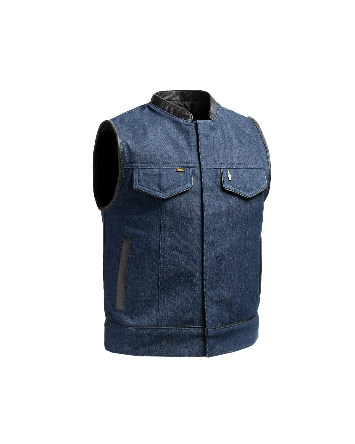 loser machine lmc x espinozas denim vest blue black