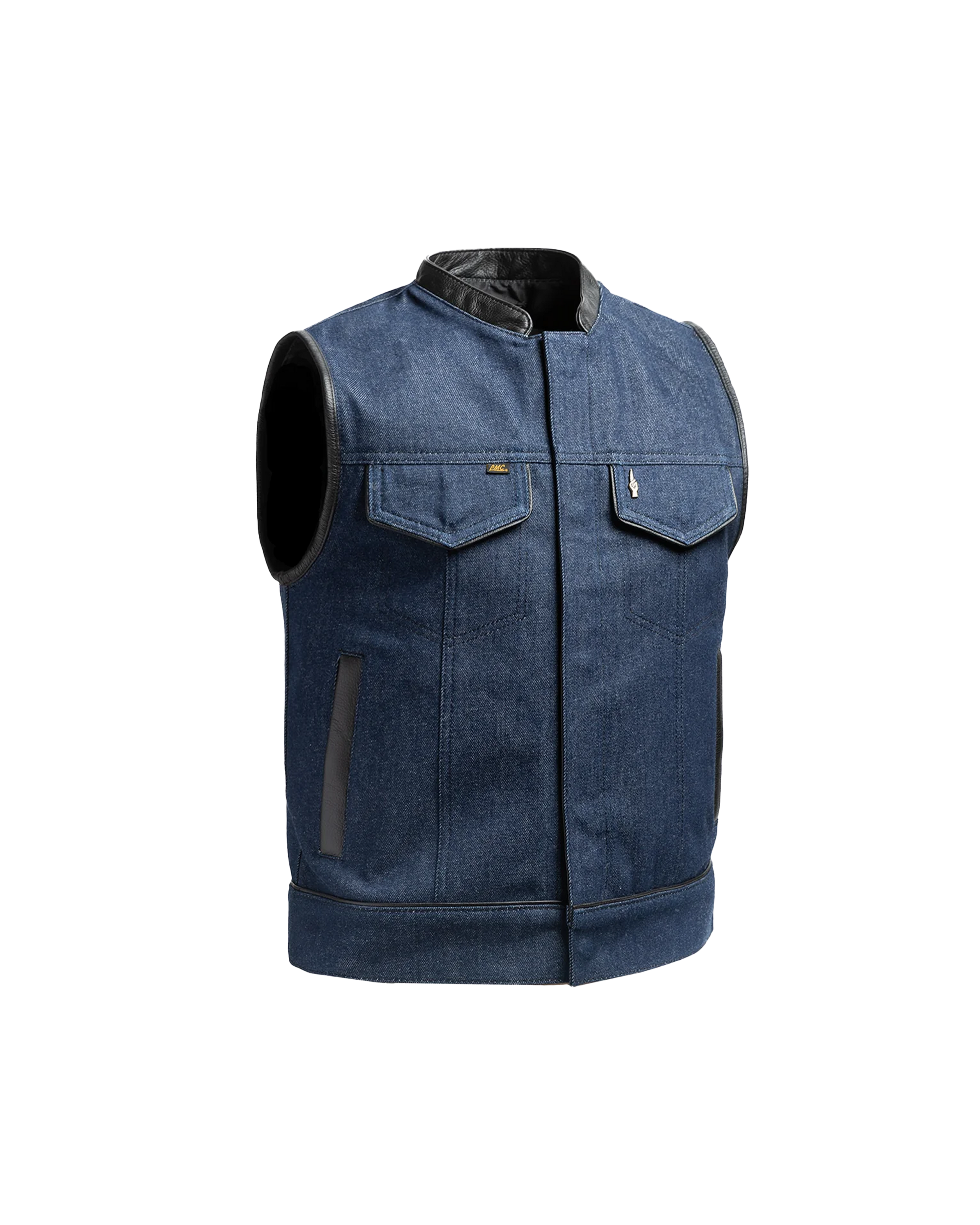 loser machine lmc x espinozas denim vest blue black (zoomed)