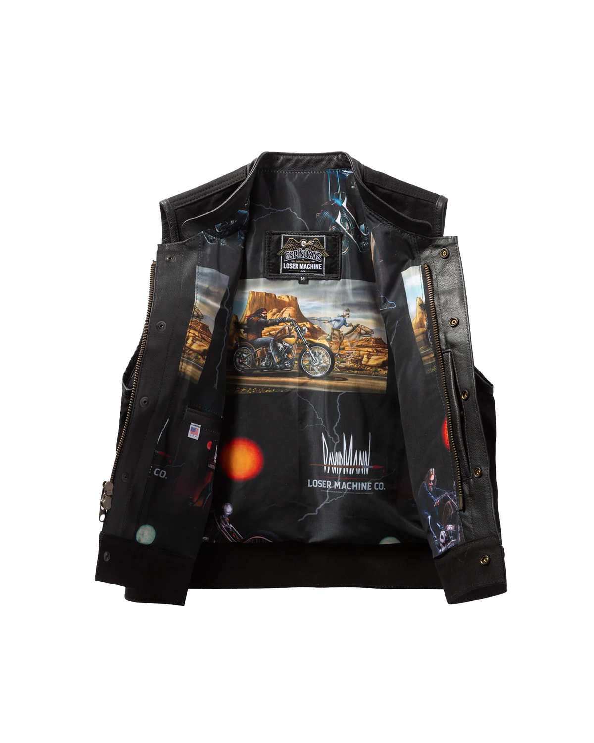 loser machine lmc x espinozas blacked out vest david mann black