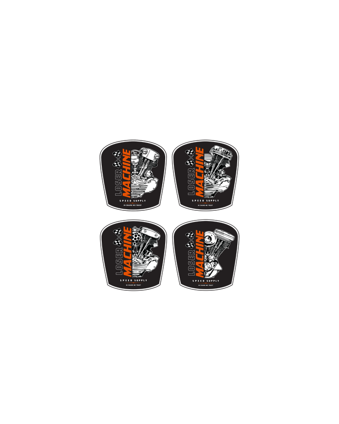 loser machine motor sticker pack sticker assorted