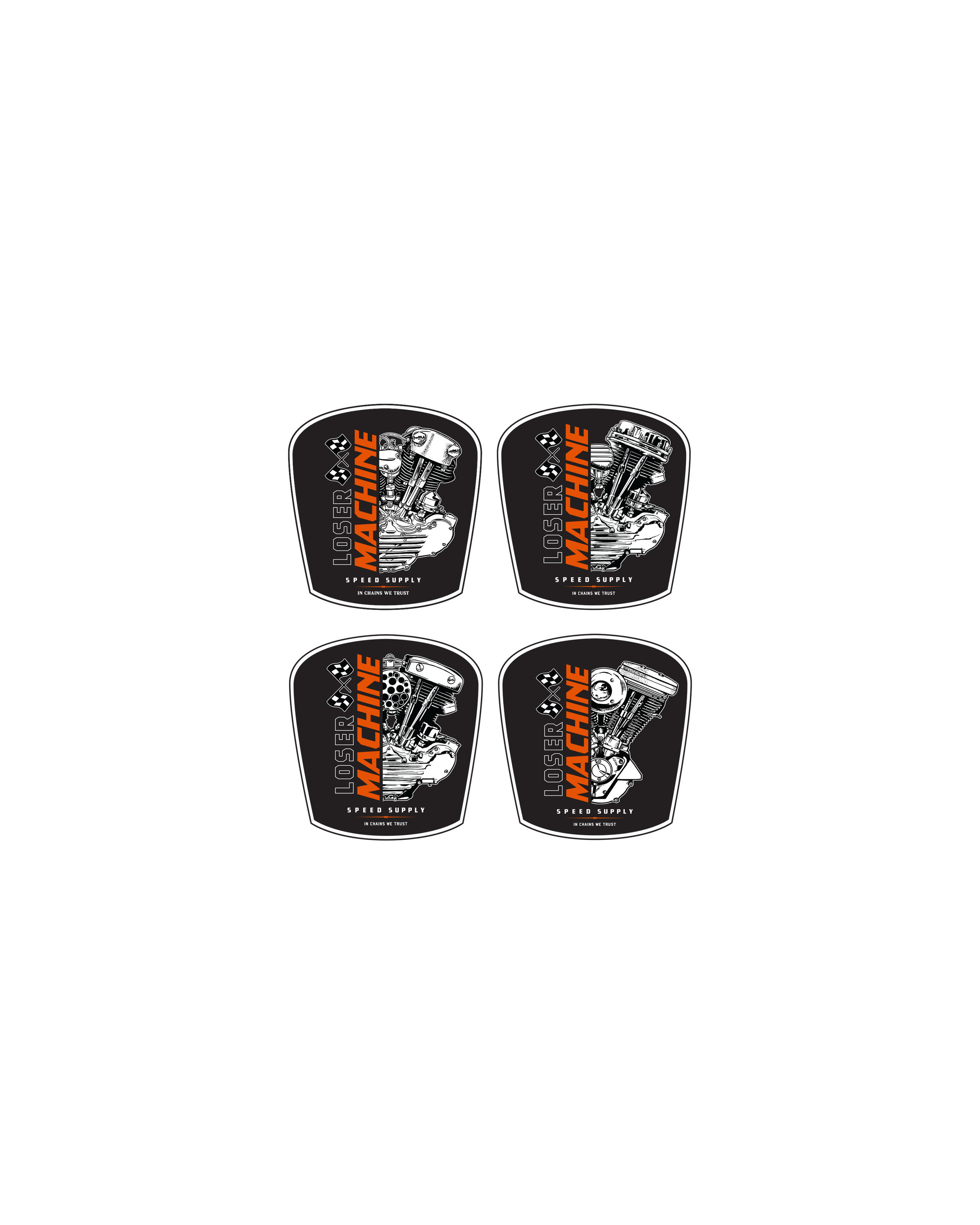 loser machine motor sticker pack sticker assorted (zoomed)