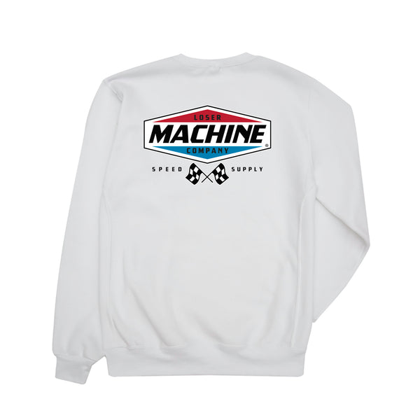 color: WHITE ~ alt: OVERDRIVE WICKING CREWNECK