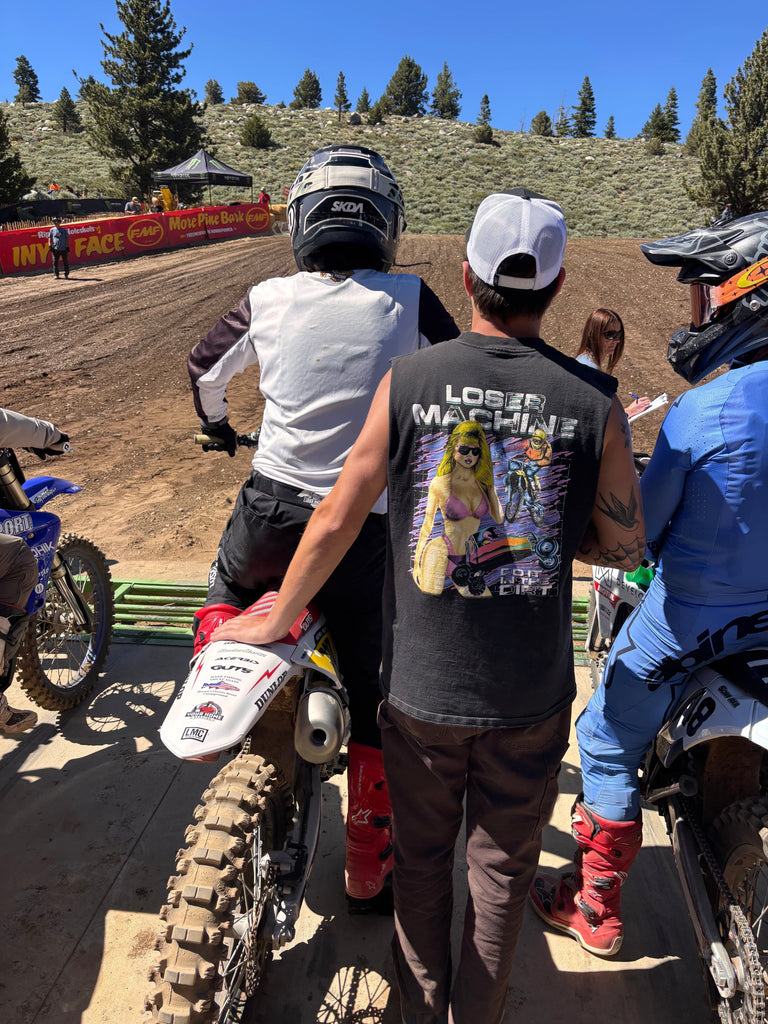 moto x, racing at mammoth. 