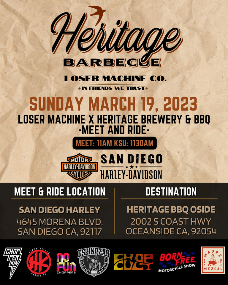 LMC x Heritage BBQ Meet & Ride - San Diego Location