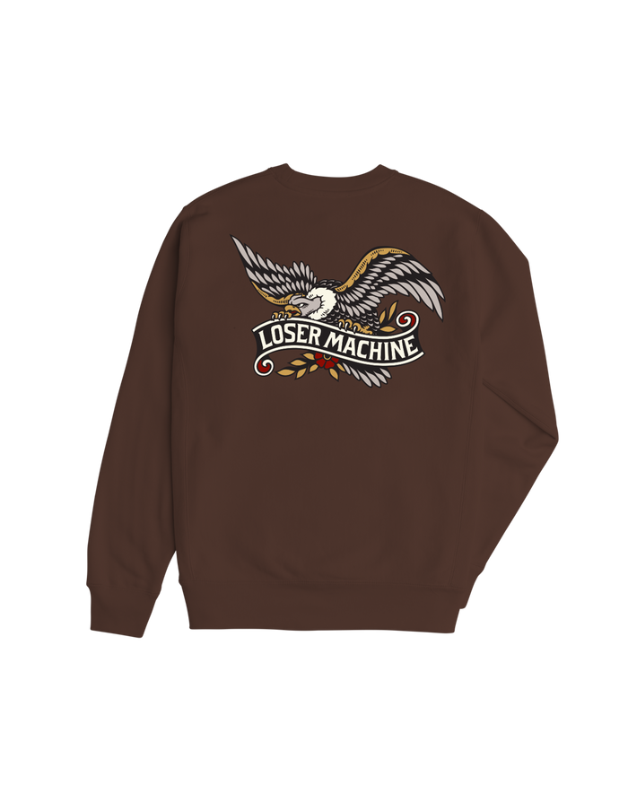 loser machine glorybound crewneck brown