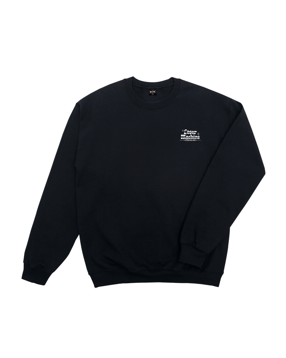 loser machine hood rich crewneck black