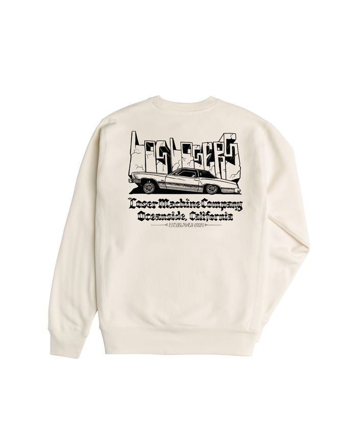 loser machine hood rich crewneck bone