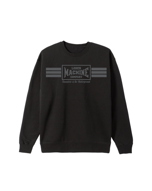 loser machine warm ups crewneck black
