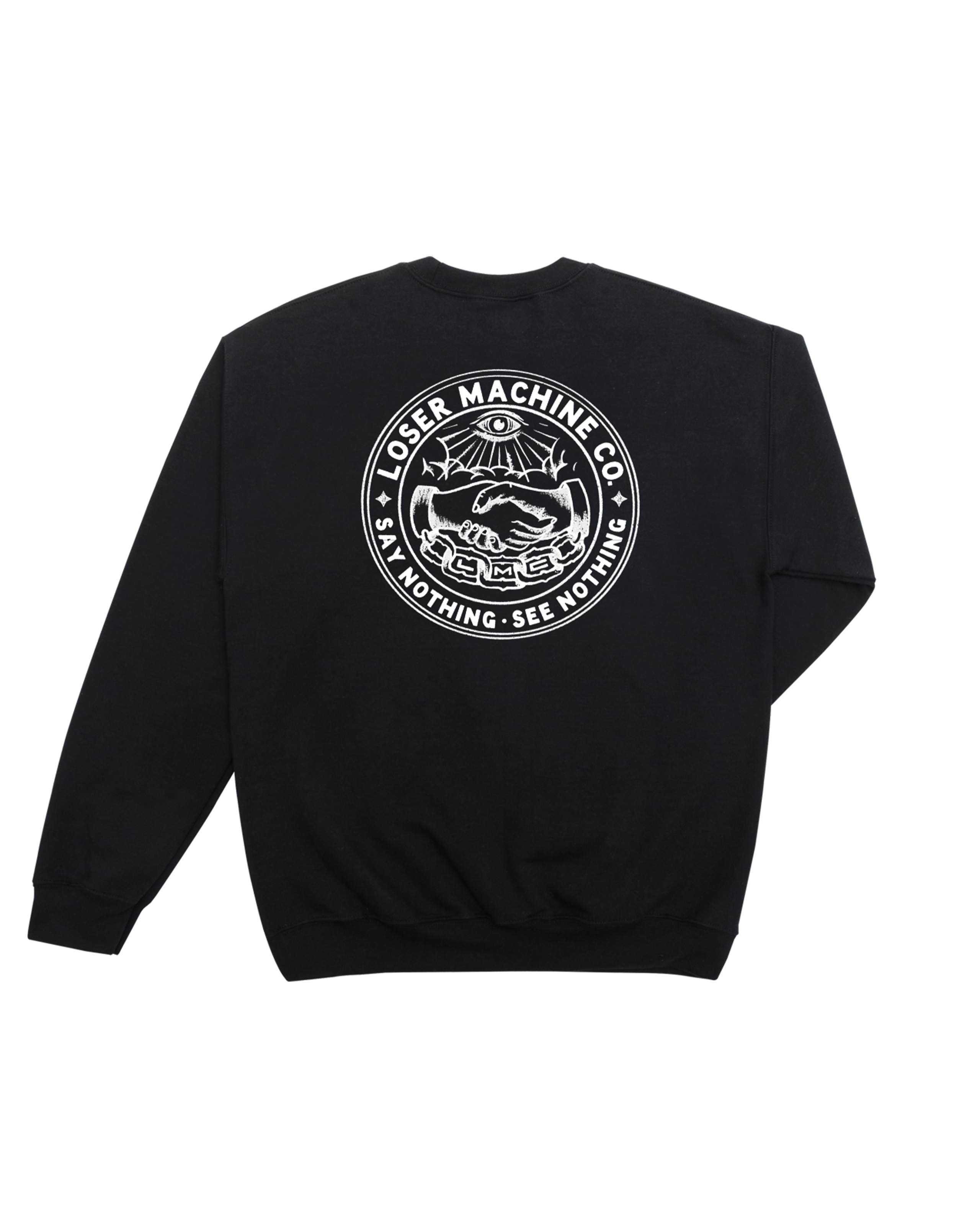 loser machine secret society crewneck black