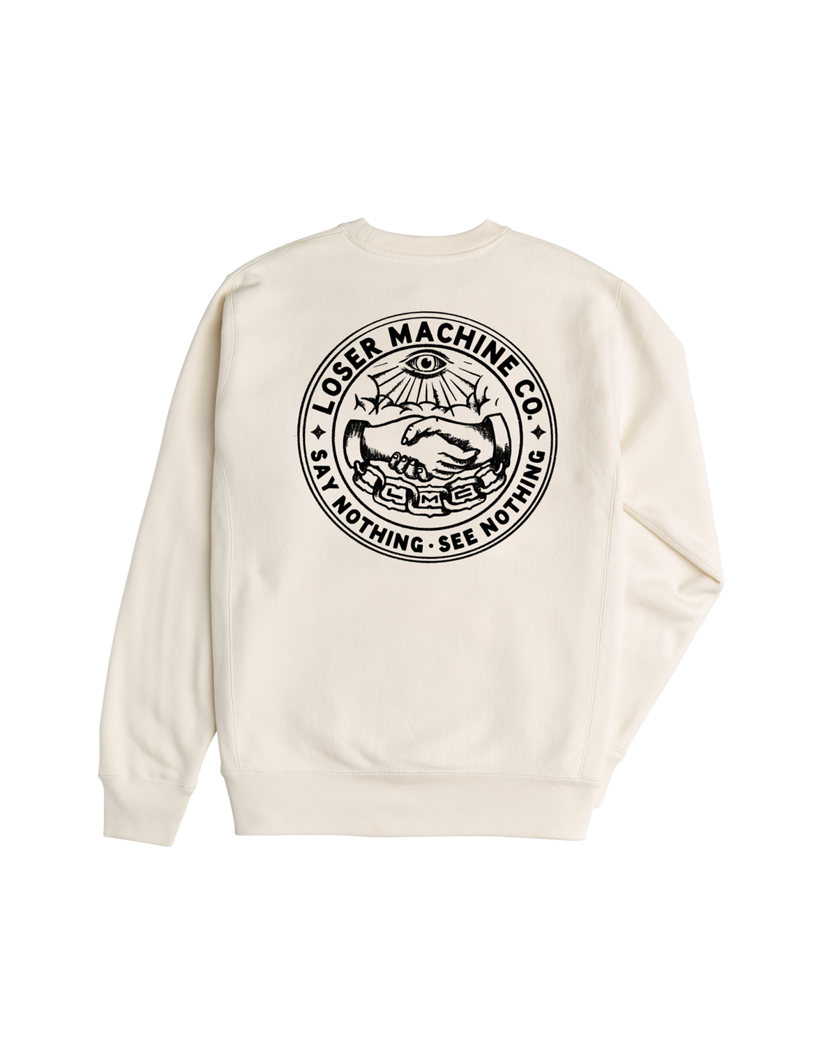 loser machine secret society crewneck bone