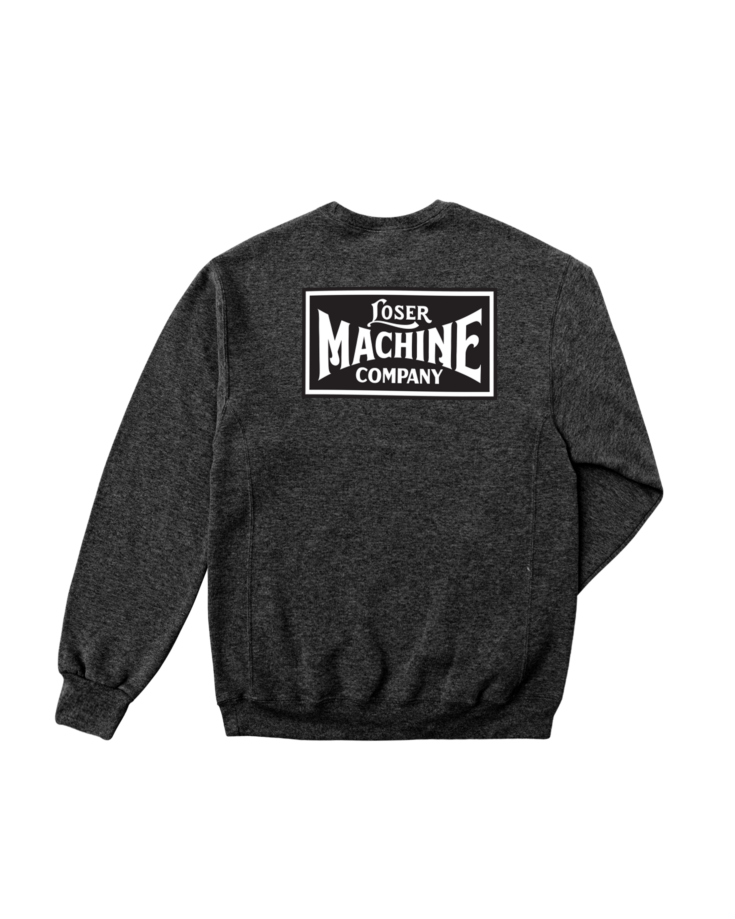 loser machine new og crewneck heather black