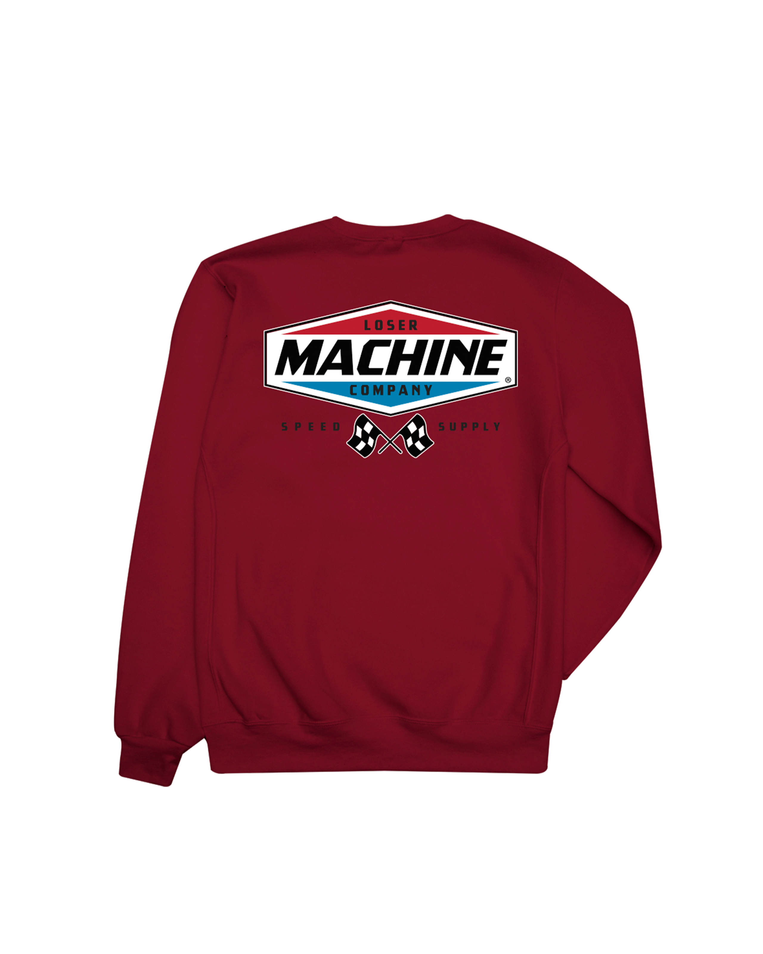 loser machine overdrive crewneck cardinal