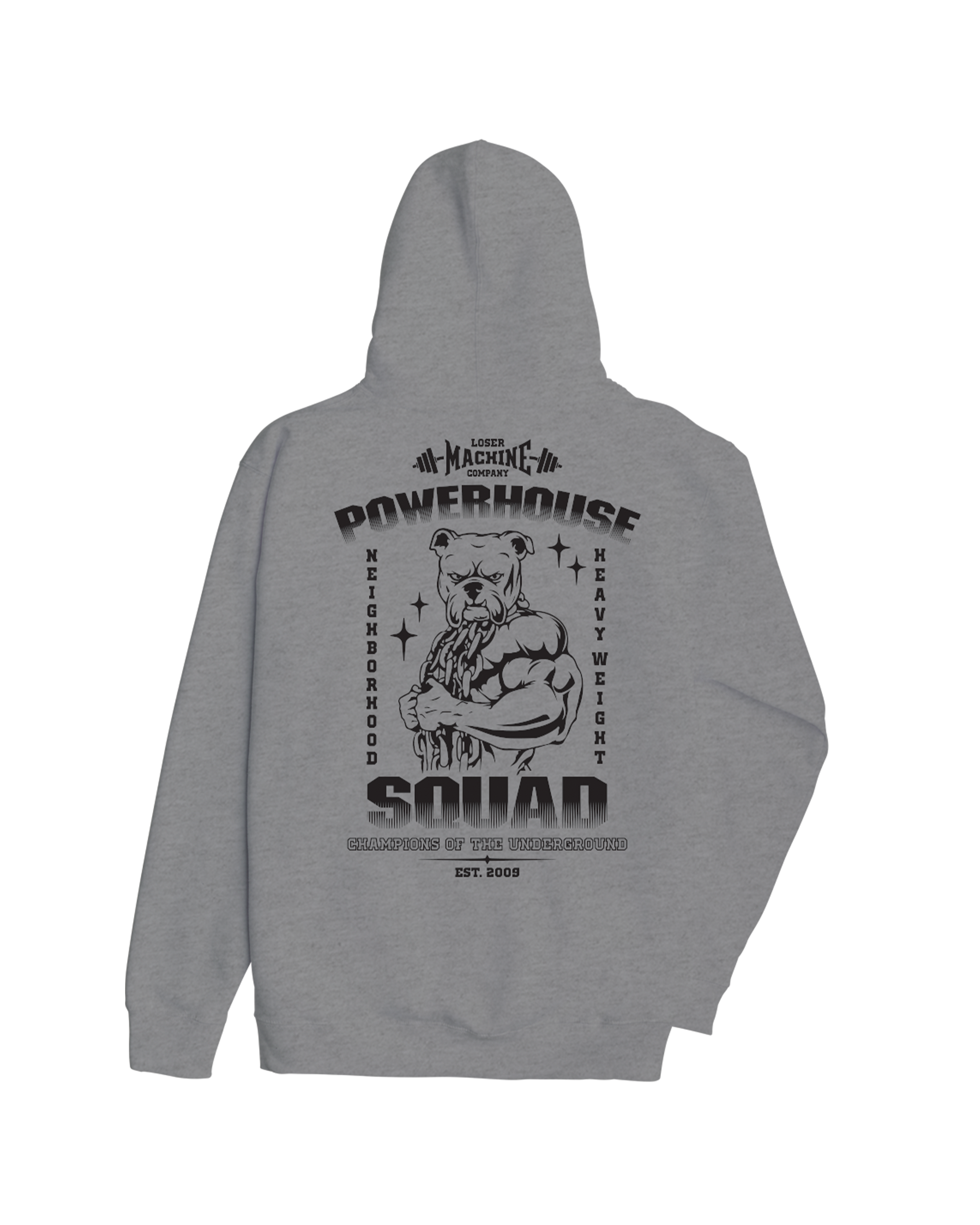 loser machine powerhouse pullover heather grey