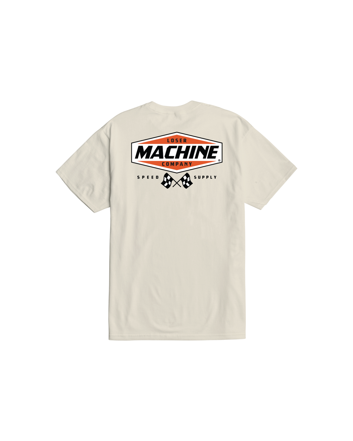 loser machine overdrive stock t-shirt cream
